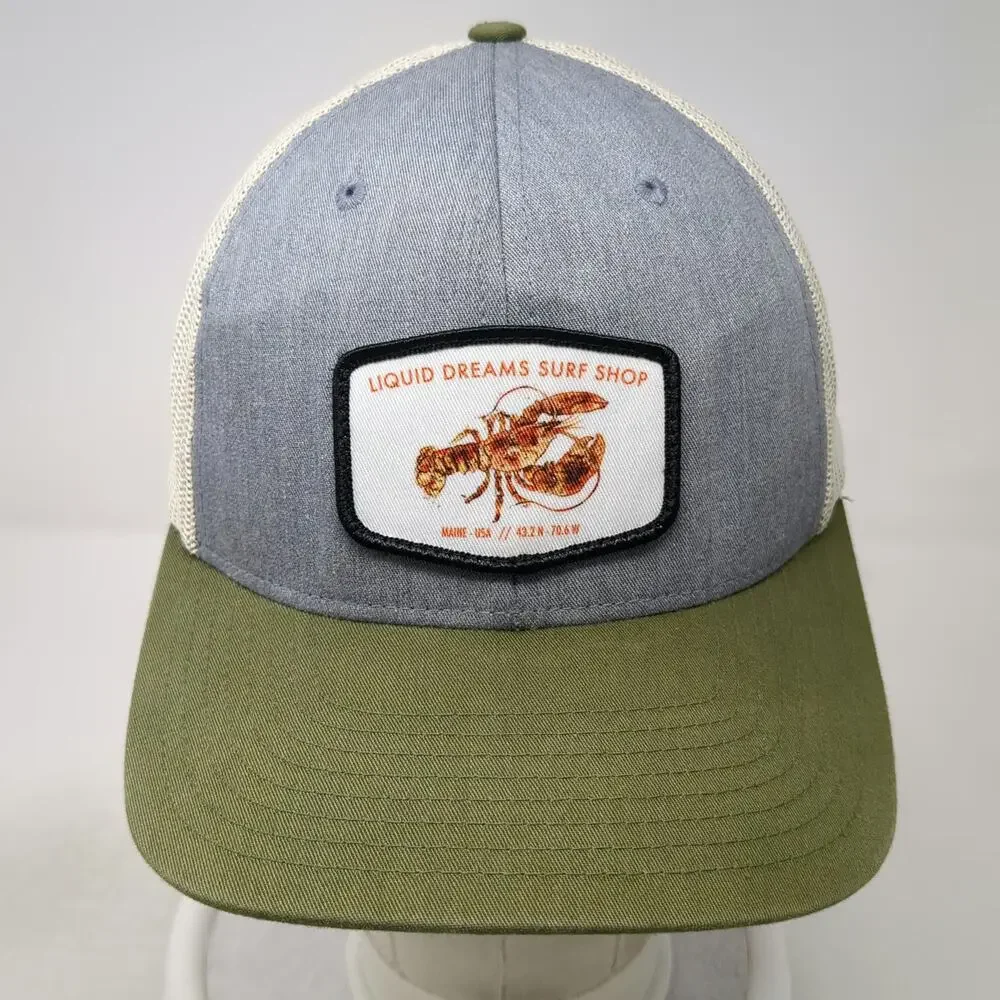 You Know Trucker Hat Gray Green Ivory One Size Liquid Dreams Surf Shop Lobster